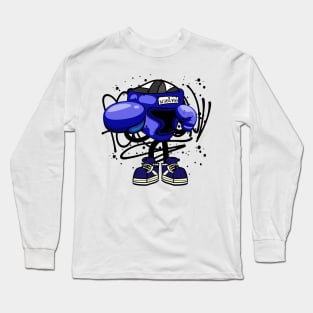 Muay Thai boxing Graffiti Street Art Long Sleeve T-Shirt